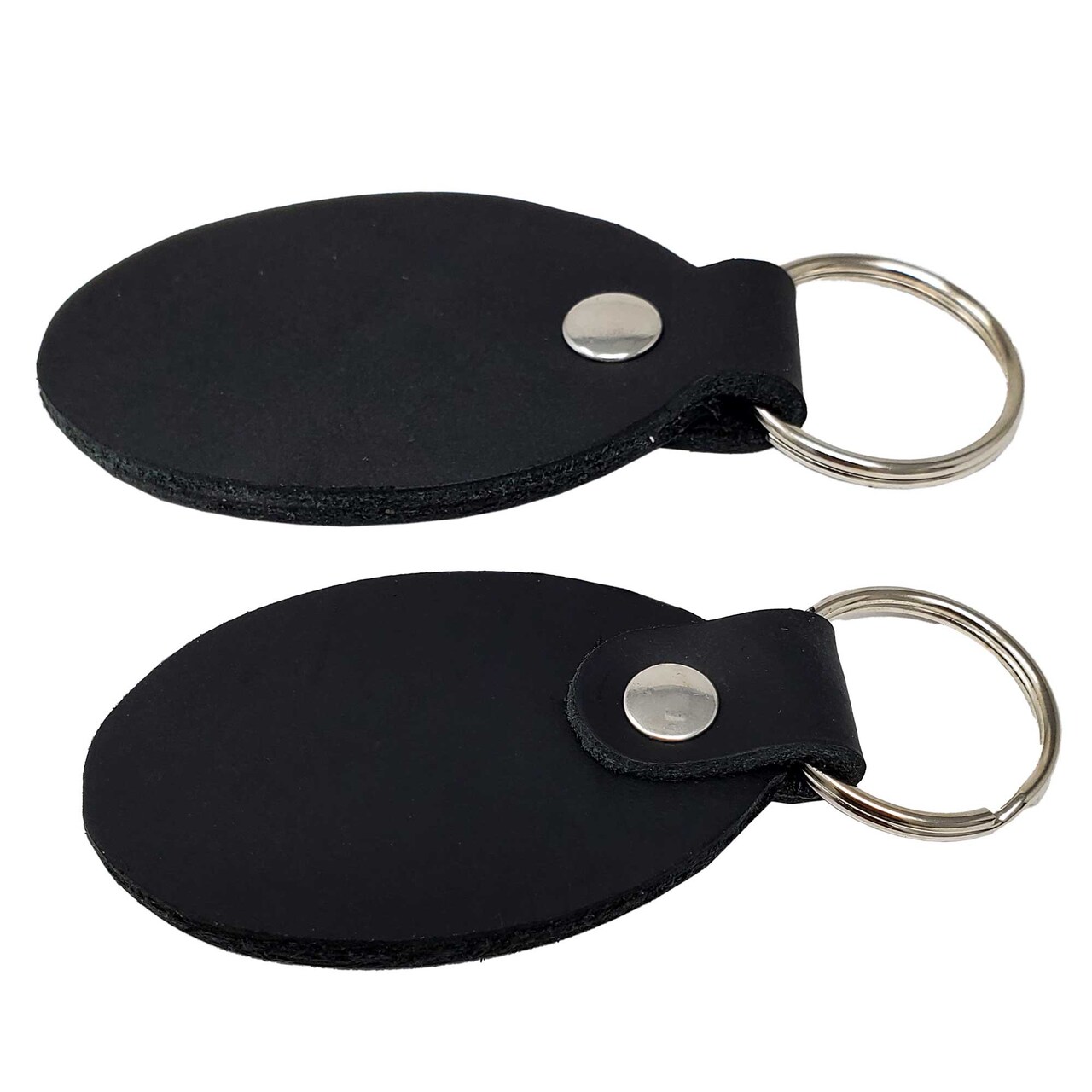 2 Sided Leather Key Chains 10 Pack-Customize it for Promotional Gifts, Fundraising, Events, Wedding - Engrave on Both Sides
